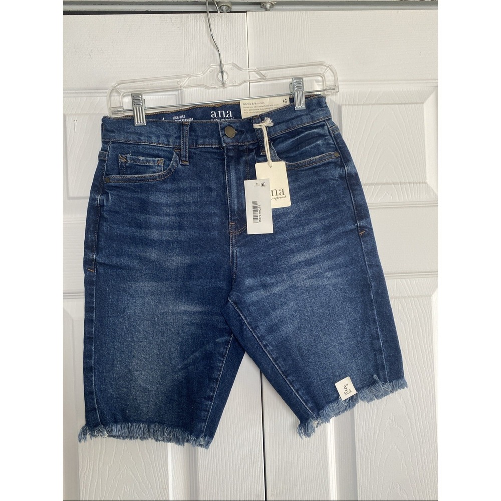 A New Approach ANA Womens‎ 4 High Rise Denim Bermuda Shorts